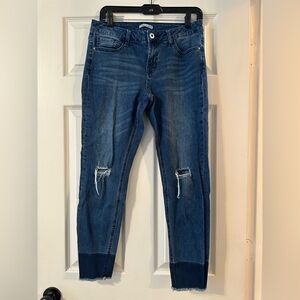 Dex Women's Blue Distressed Jeans